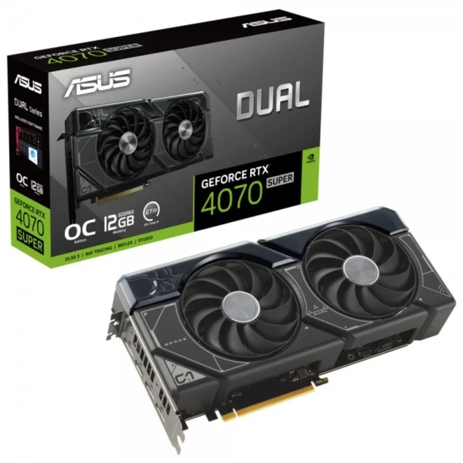 ASUS Dual GeForce RTX 4070 Super OC 12 GB GDDR6X 192Bit DX12 NVIDIA DLSS 3 Ekran Kartı