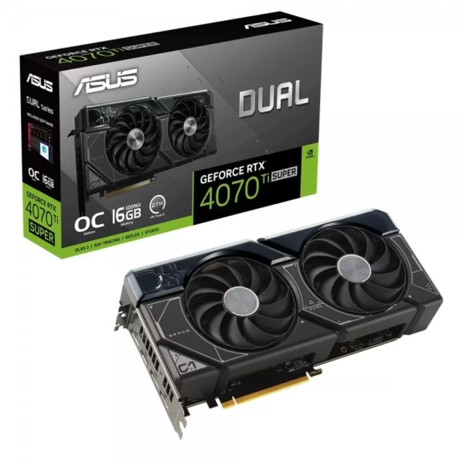 ASUS Dual GeForce RTX 4070 Ti Super OC 16 GB GDDR6X 256Bit DX12 NVIDIA DLSS 3 Ekran Kartı