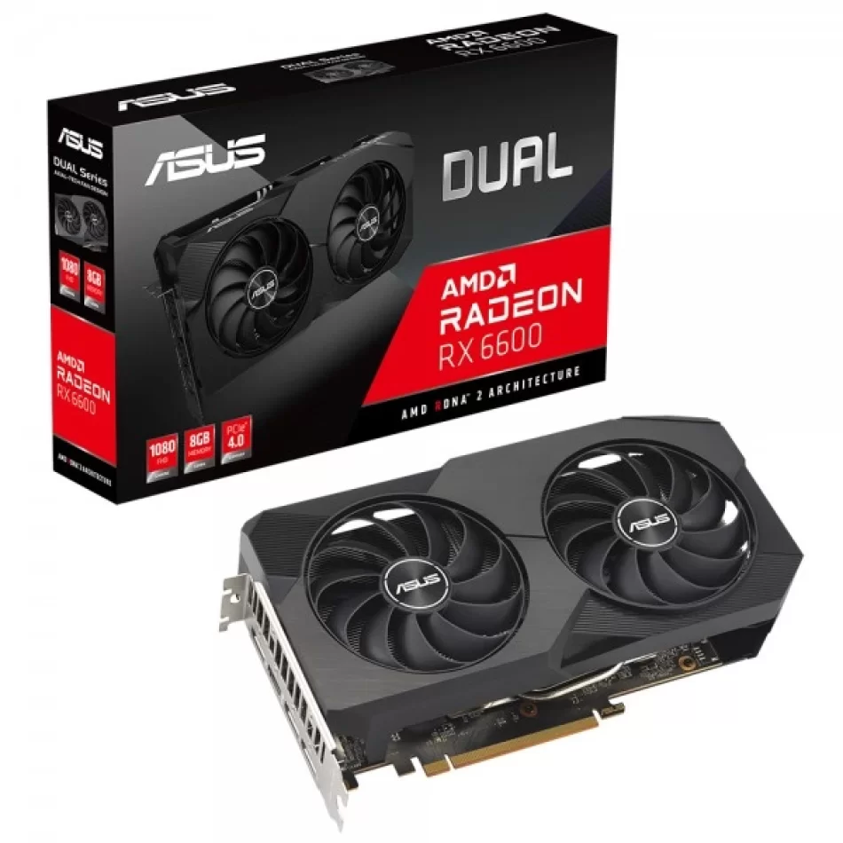 ASUS Dual Radeon RX 6600 V2 8 GB GDDR6 128Bit DX12 AMD Ekran Kartı