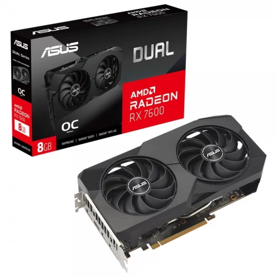 ASUS Dual Radeon RX 7600 OC 8 GB GDDR6 128Bit DX12 AMD Ekran Kartı