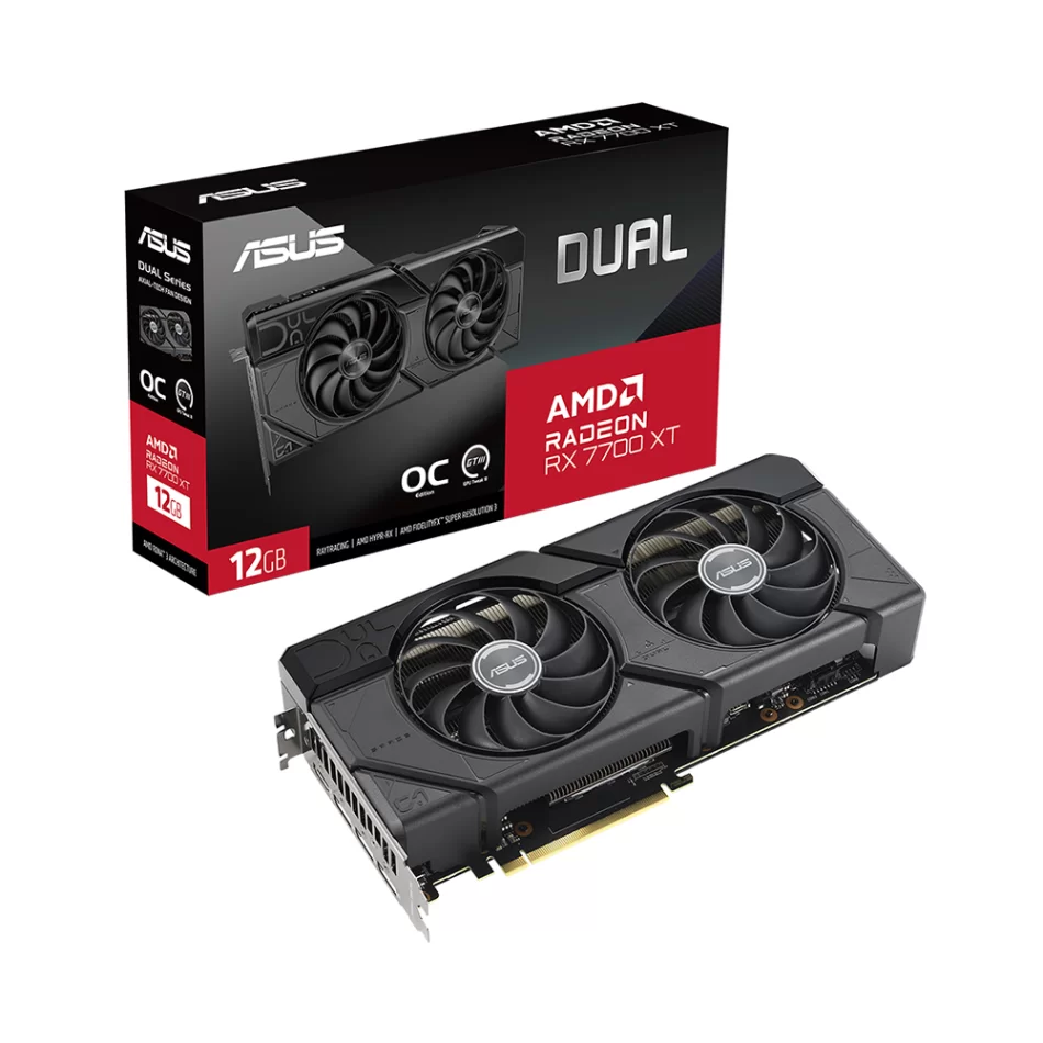 ASUS DUAL Radeon RX 7700 XT OC Edition 12 GB GDDR6 192Bit DX12 AMD Ekran Kartı