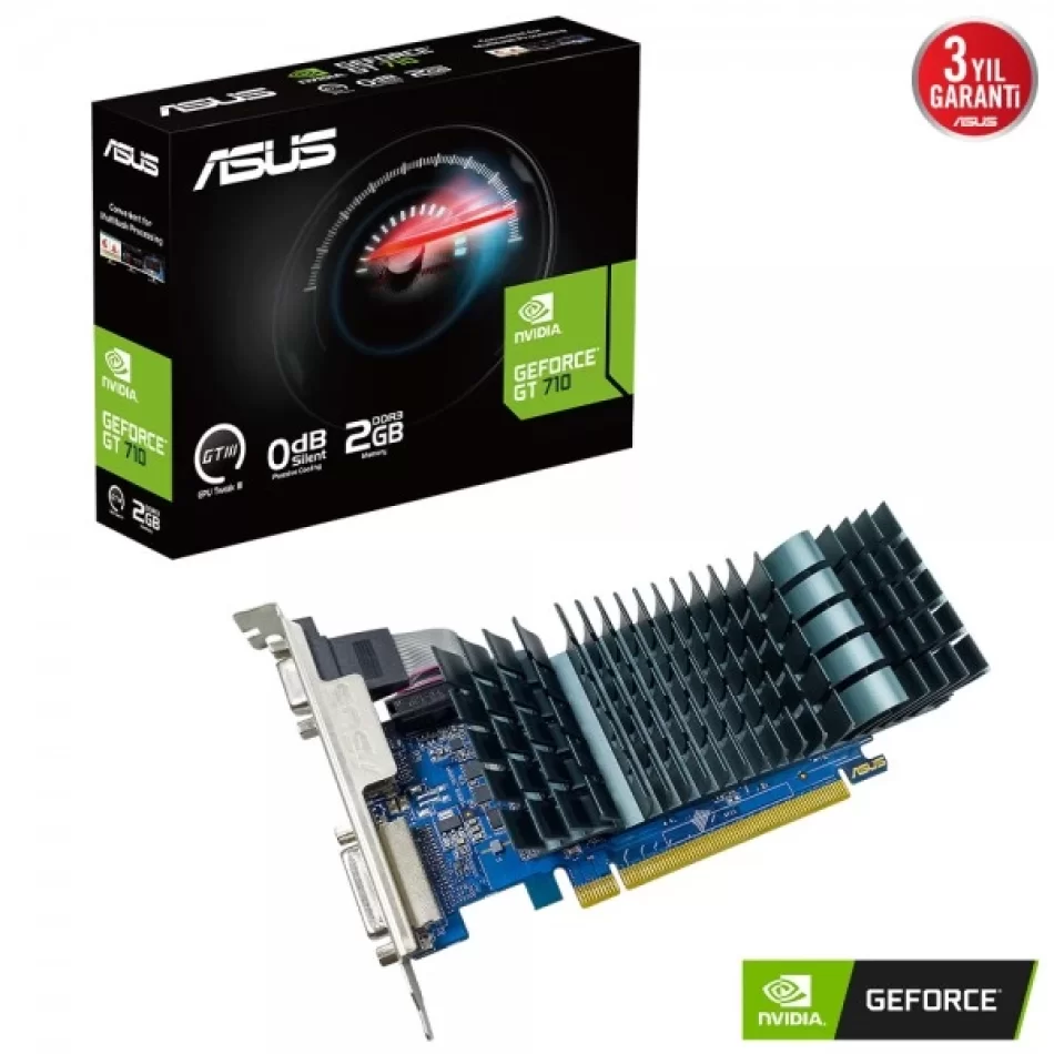 ASUS EVO GeForce GT 710 2GB DDR3 64Bit NVIDIA Ekran Kartı