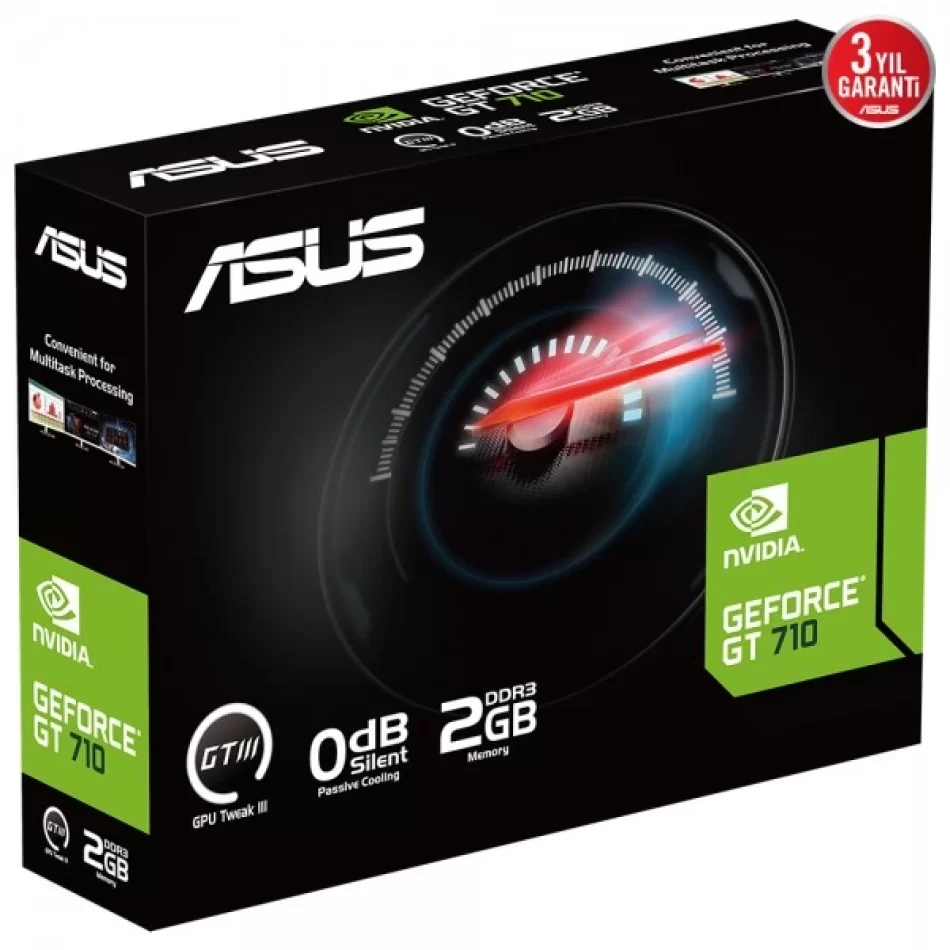 ASUS EVO GeForce GT 710 2GB DDR3 64Bit NVIDIA Ekran Kartı