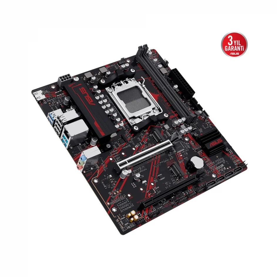 ASUS EX-B650EM-V7-PLUS 8200MHz(OC) DDR5 AMD Soket AM5 mATX Anakart