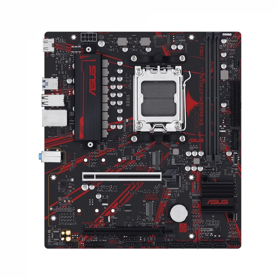 ASUS EX-B650EM-V7-PLUS 8200MHz(OC) DDR5 AMD Soket AM5 mATX Anakart