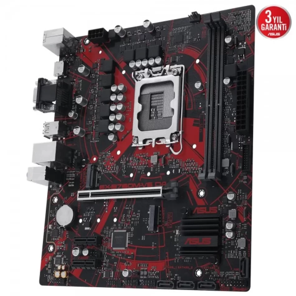 ASUS EX-B760M-V5 D4-CSM DDR4 5333MHz Intel Soket 1700 mATX Anakart