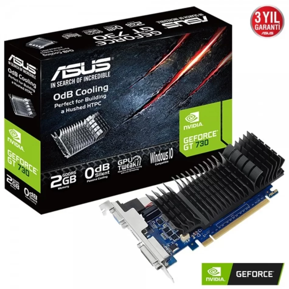 Asus GeForce GT 730 2GB GDDR5 64Bit DX11 NVIDIA Ekran Kartı