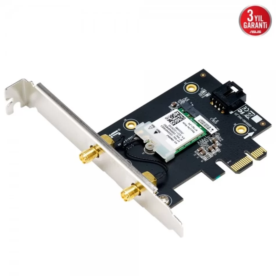 ASUS PCE-AX1800 Dual Band Kablosuz PCIe Wi-Fi 6 Bluetooth Kartı