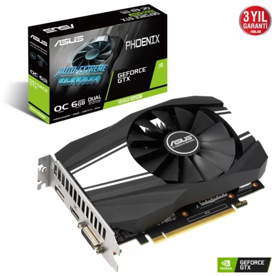 Asus Phoenix GeForce GTX 1660 Super OC 6 GB GDDR6 192Bit DX12 NVIDIA Ekran Kartı