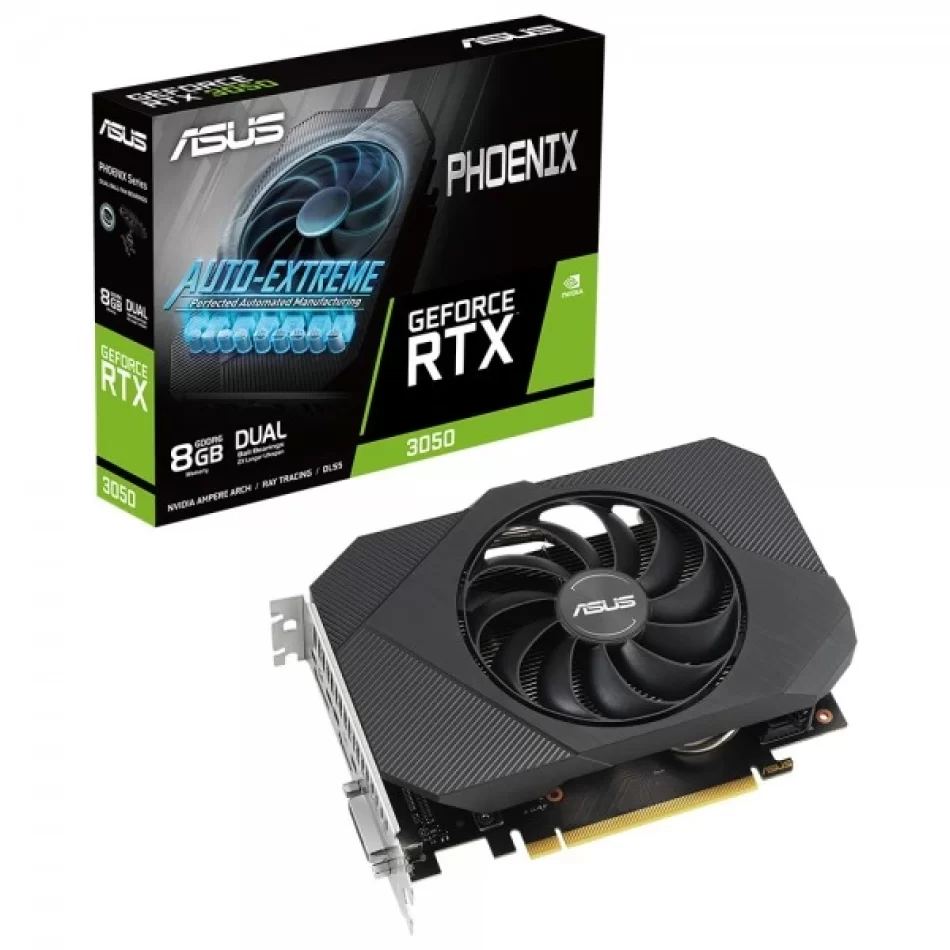 ASUS Phoenix GeForce RTX 3050 V2 8GB GDDR6 128Bit DX12 NVIDIA DLSS Ekran Kartı