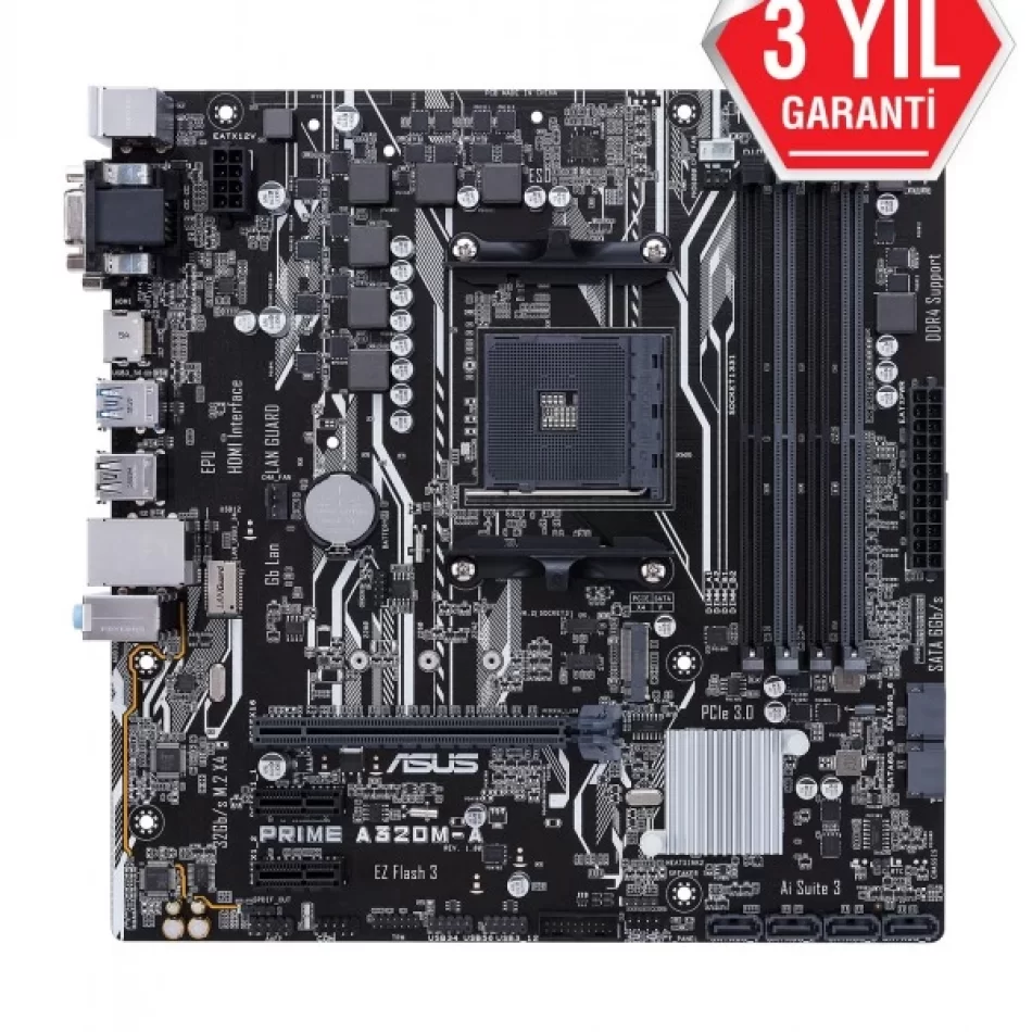 ASUS PRIME A320M-A DDR4 3200MHz AMD Soket AM4 mATX Anakart