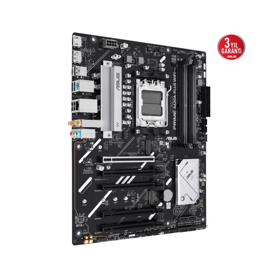 ASUS Prime A620A-PLUS-WIFI DDR5 7600MHz(OC) AMD Soket AM5 ATX Anakart
