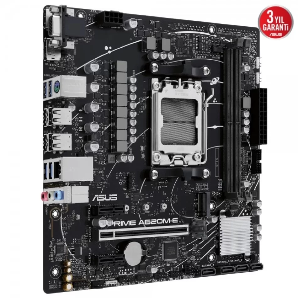 ASUS PRIME A620M-E-CSM 7200Mhz DDR5 AMD Soket AM5 mATX Anakart