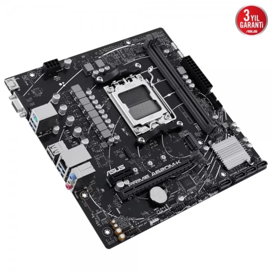 ASUS PRIME A620M-K DDR5 6400MHz AMD Soket AM5 mATX Anakart