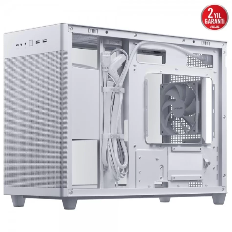 ASUS PRIME AP201 Temperli Camlı Beyaz Micro-ATX Bilgisayar Kasası