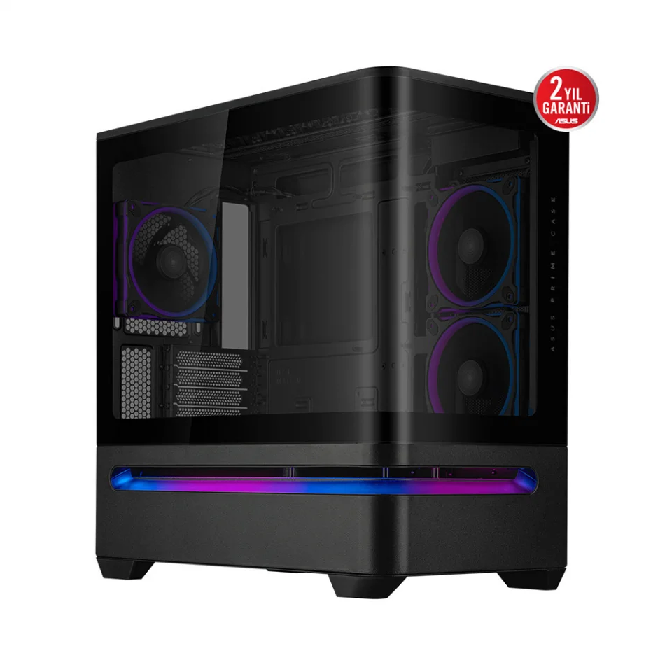 ASUS Prime AP202 ARGB 3x Fanlı Kavisli Temperli Cam Gaming Bilgisayar Kasası