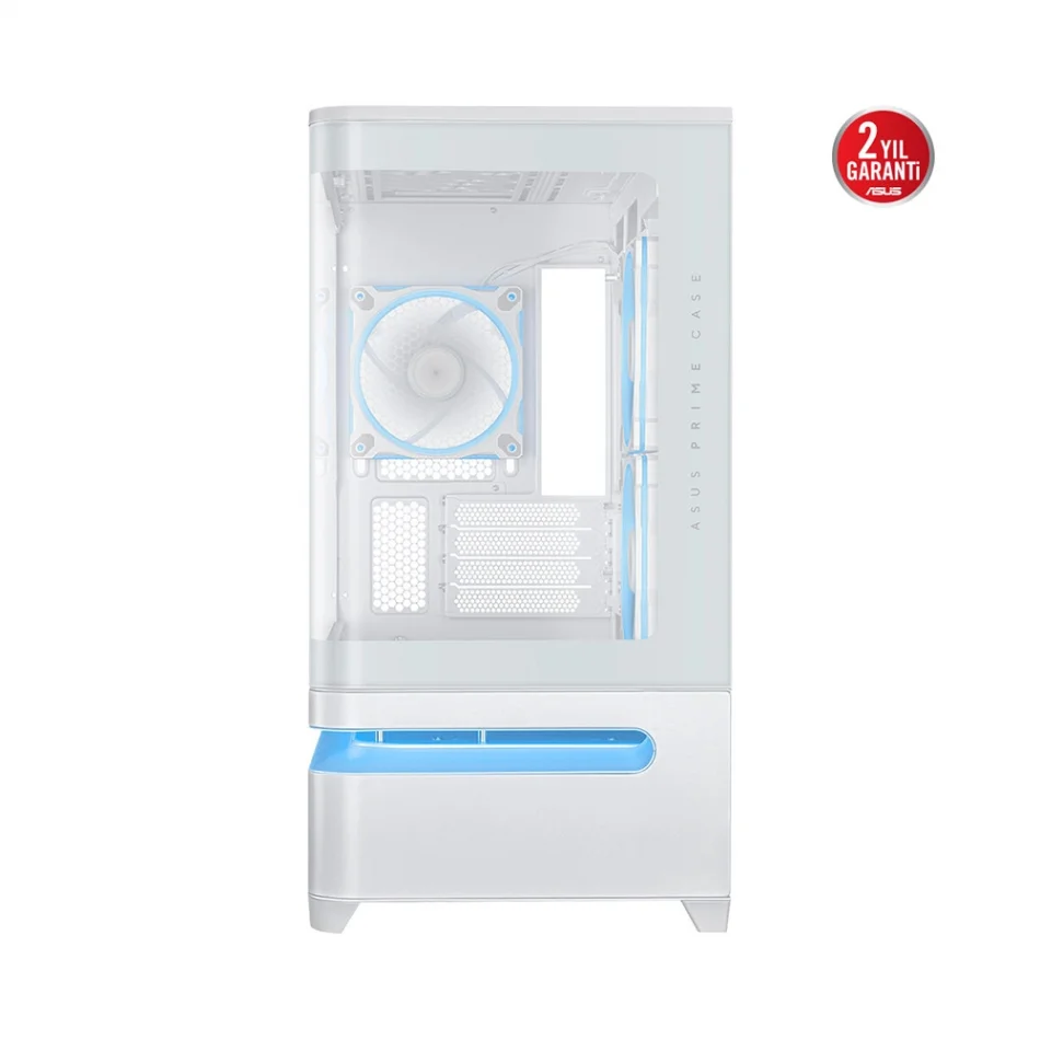 ASUS Prime AP202 ARGB White Edition 3x Fanlı Kavisli Temperli Cam Beyaz Gaming Bilgisayar Kasası