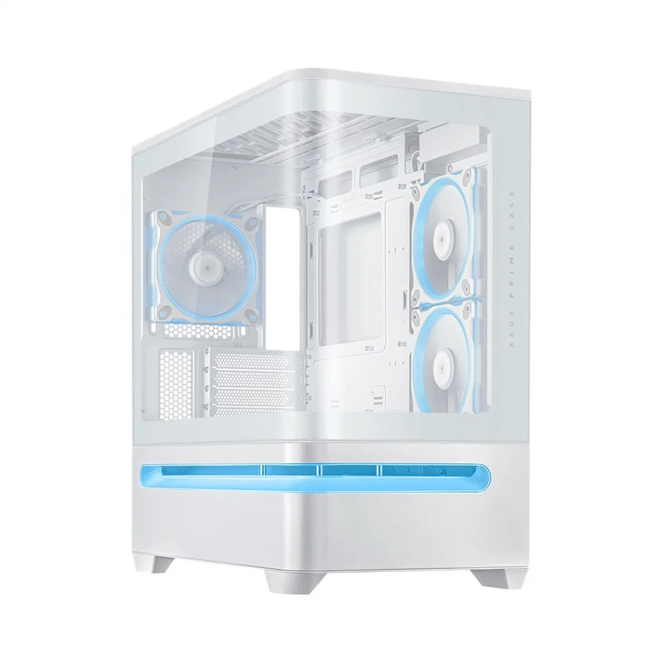 ASUS Prime AP202 ARGB White Edition 3x Fanlı Kavisli Temperli Cam Beyaz Gaming Bilgisayar Kasası