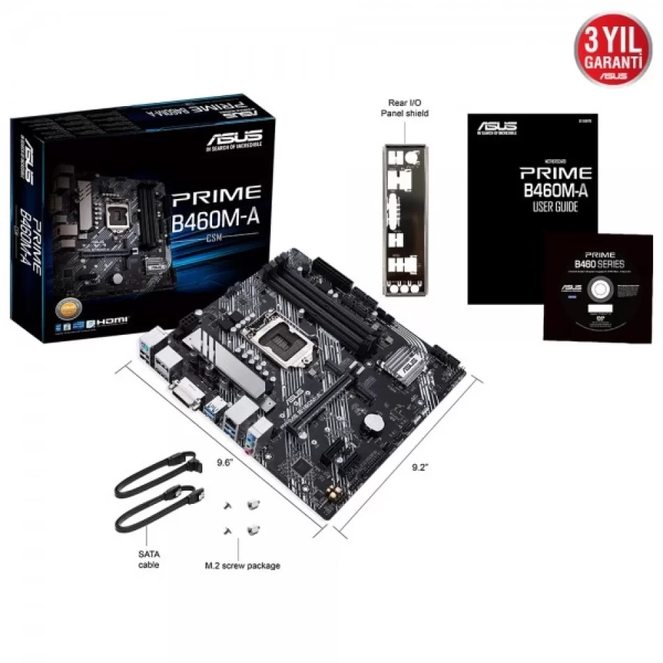 ASUS PRIME B460M-A 2933MHz DDR4 Intel Soket 1200 mATX Anakart