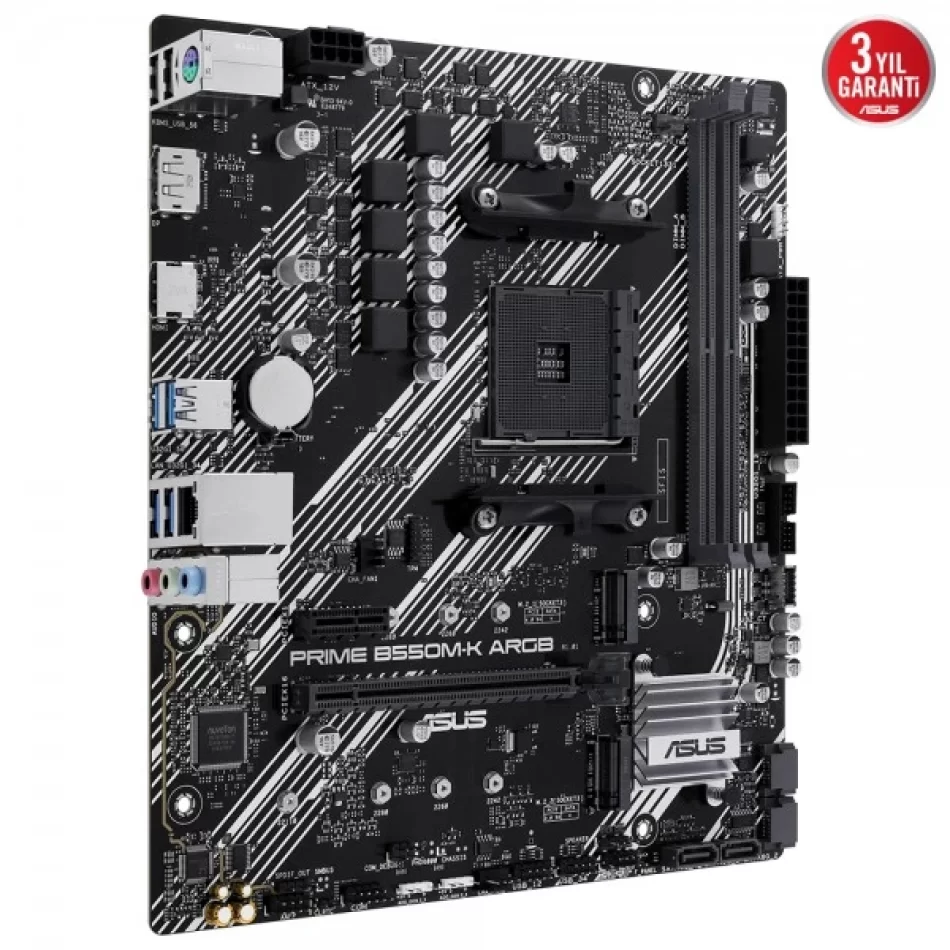 ASUS PRIME B550M-K ARGB DDR4 4866MHz AMD Soket AM4 mATX Anakart