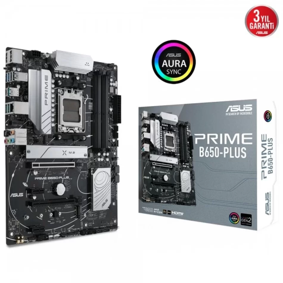 ASUS PRIME B650-PLUS 6400mhz DDR5 AMD Soket AM5 ATX Anakart