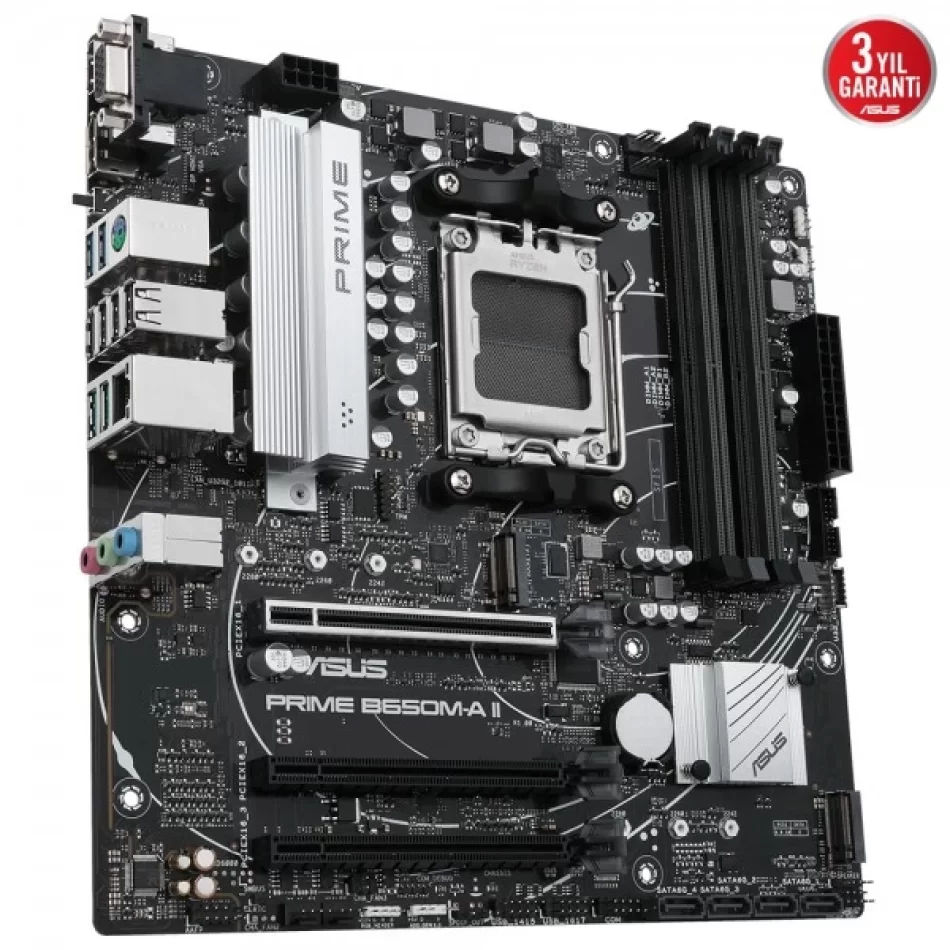 ASUS PRIME B650M-A II-CSM DDR5 6400Mhz AMD Soket AM5 mATX Anakart