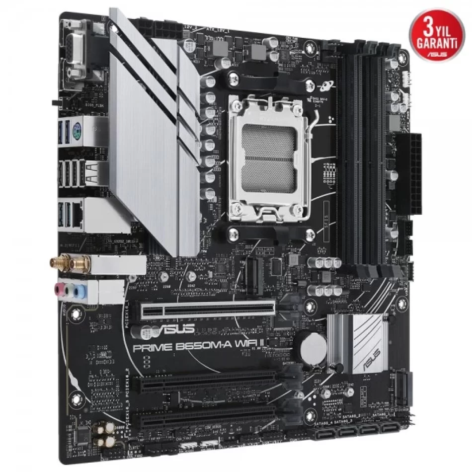 ASUS PRIME B650M-A WIFI II 6400Mhz(OC) DDR5 AMD Soket AM5 mATX Anakart