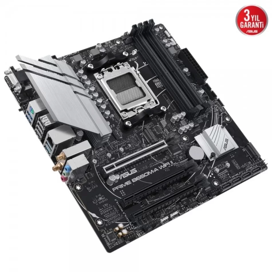 ASUS PRIME B650M-A WIFI II 6400Mhz(OC) DDR5 AMD Soket AM5 mATX Anakart