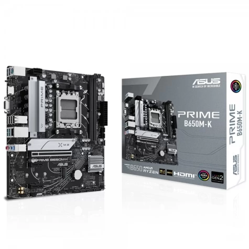 ASUS Prime B650M-K 6400MHz(OC) DDR5 AMD Soket AM5 mATX Anakart