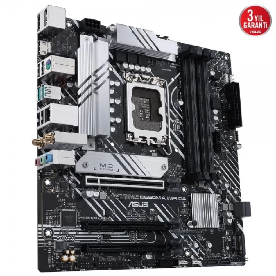 ASUS PRIME B660M-A WIFI D4 5333MHz(OC) DDR4 Intel Soket 1700 mATX Anakart