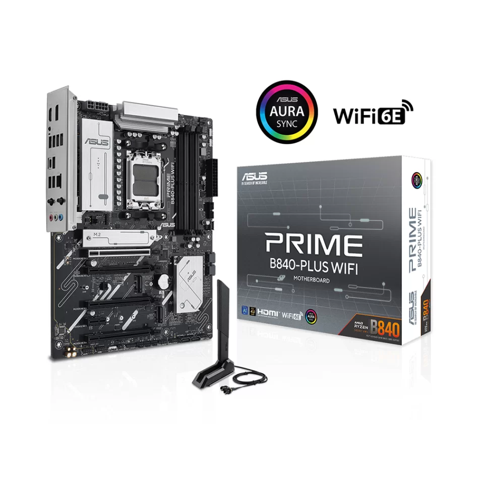 ASUS PRIME B840-PLUS WIFI 7600MHz(OC) DDR5 AMD Soket AM5 ATX Anakart
