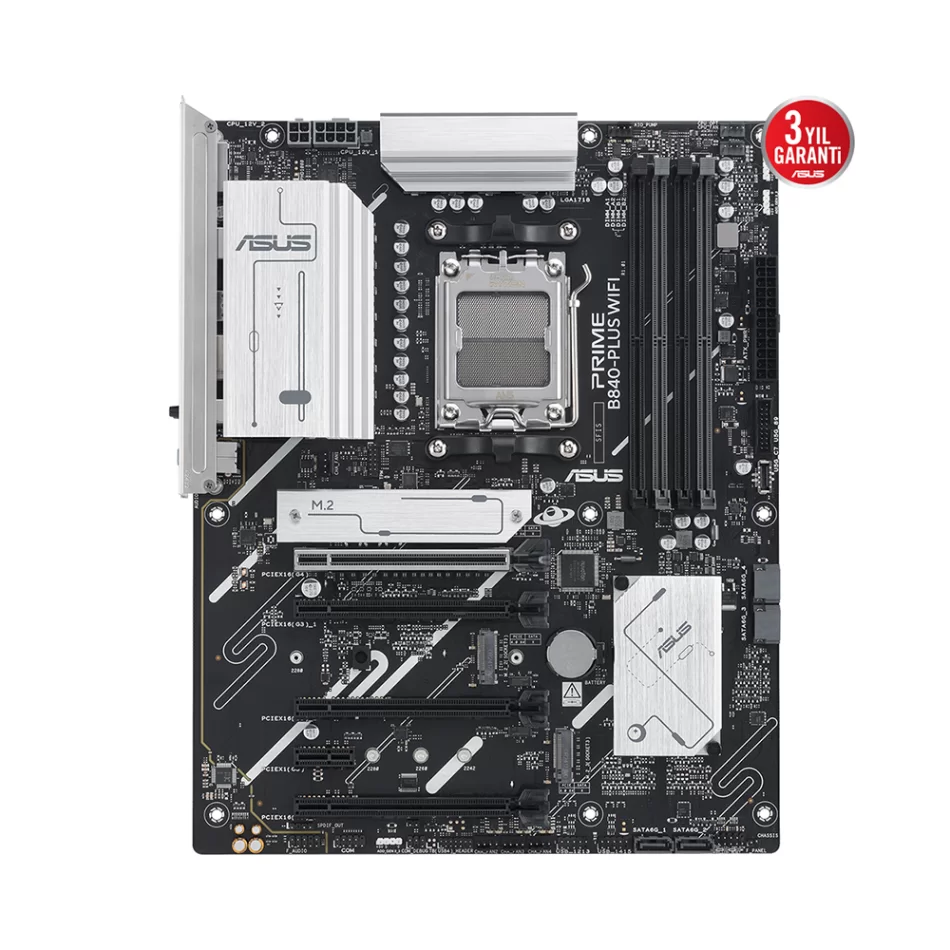 ASUS PRIME B840-PLUS WIFI 7600MHz(OC) DDR5 AMD Soket AM5 ATX Anakart