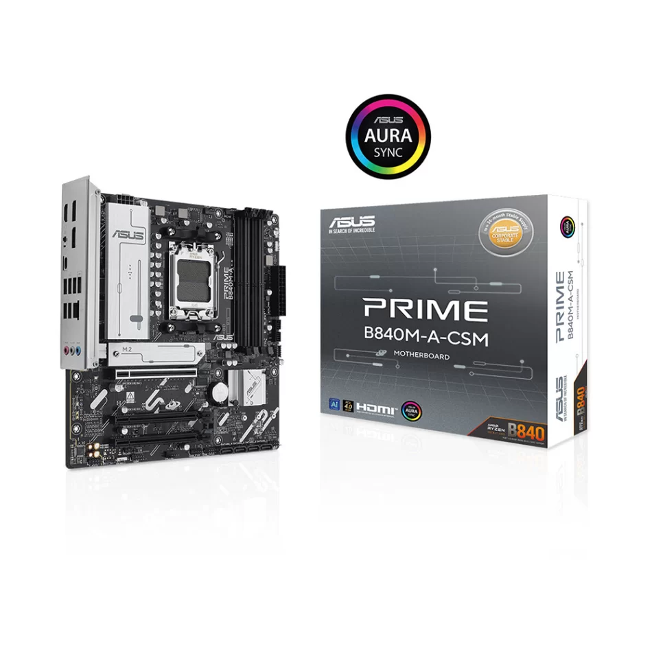 ASUS PRIME B840M-A-CSM 7600Mhz(OC) DDR5 AMD Soket AM5 mATX Anakart