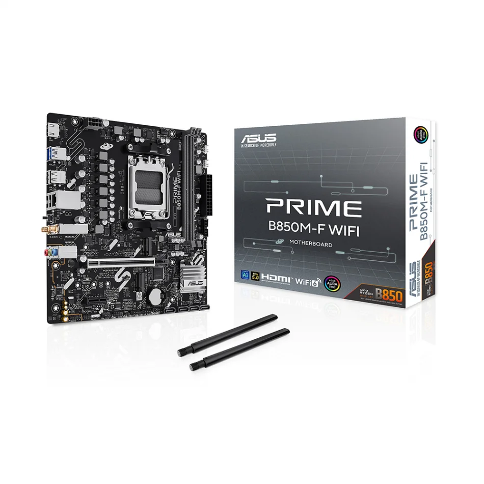 ASUS PRIME B850M-F WIFI 8200MHz(OC) DDR5 AMD Soket AM5 mATX Anakart