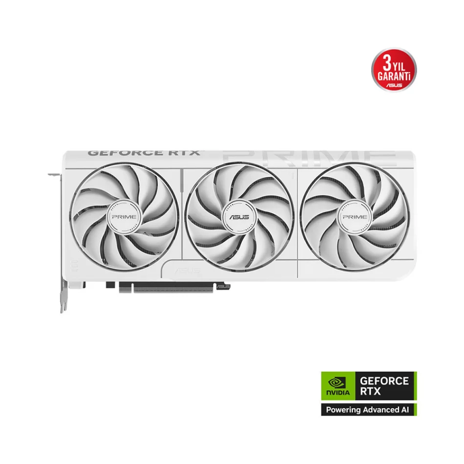 ASUS PRIME GeForce RTX 5070 OC White Edition 12GB GDDR7 192 Bit NVIDIA DLSS 4 Beyaz Ekran Kartı