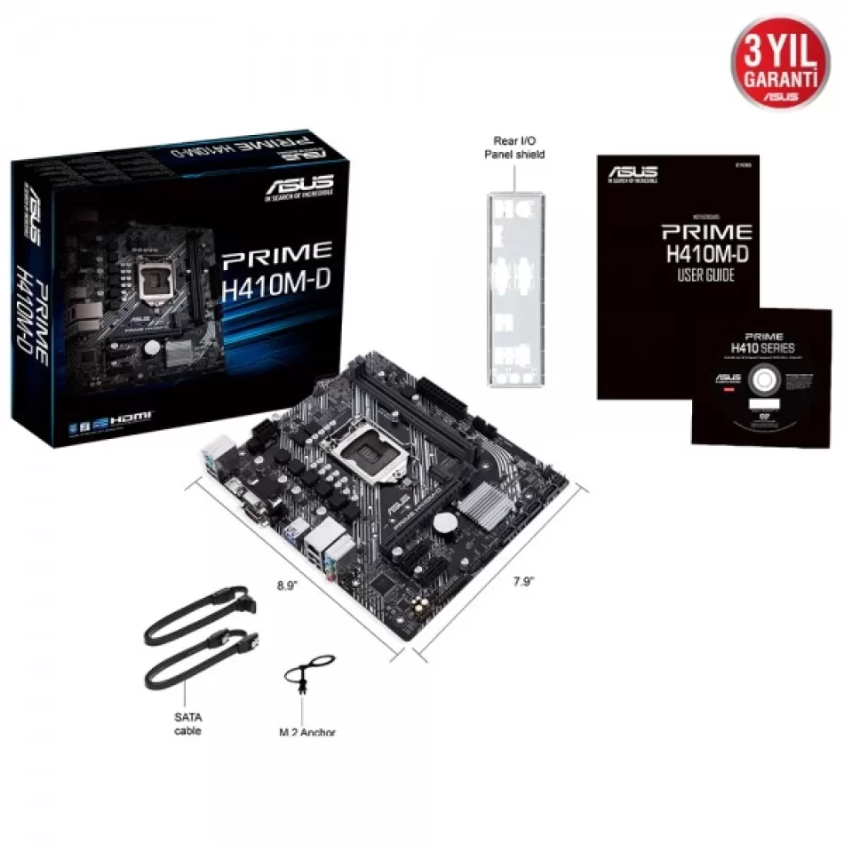 ASUS PRIME H410M-D 2933MHz DDR4 Intel Soket 1200 mATX Anakart