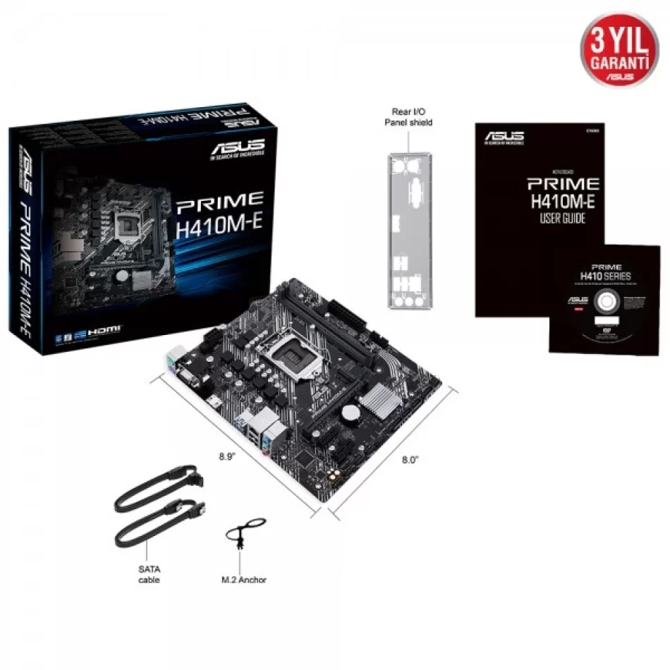 ASUS PRIME H410M-E 2933MHz DDR4 Intel Soket 1200 mATX Anakart