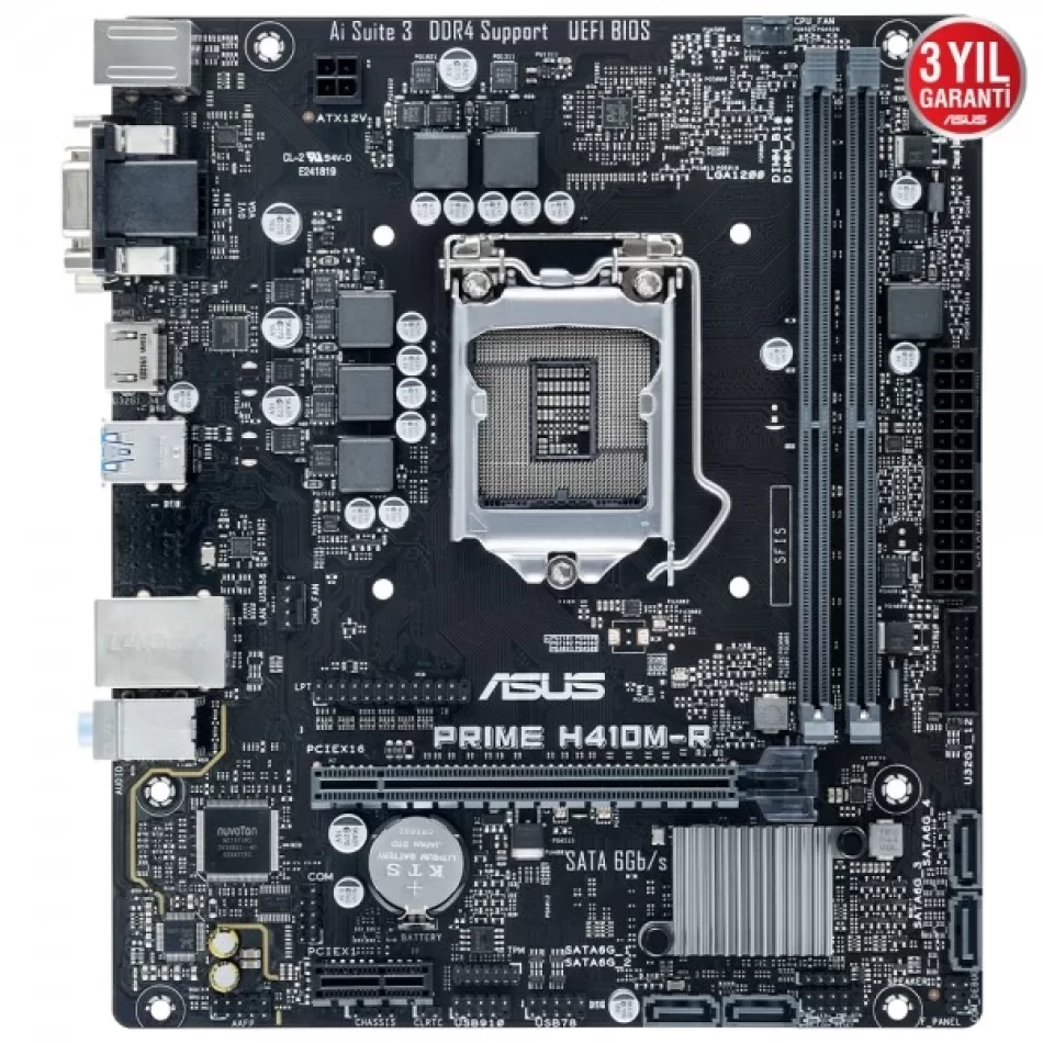 ASUS PRIME H410M-R-SI 2933MHz DDR4 Intel Soket 1200 mATX Anakart