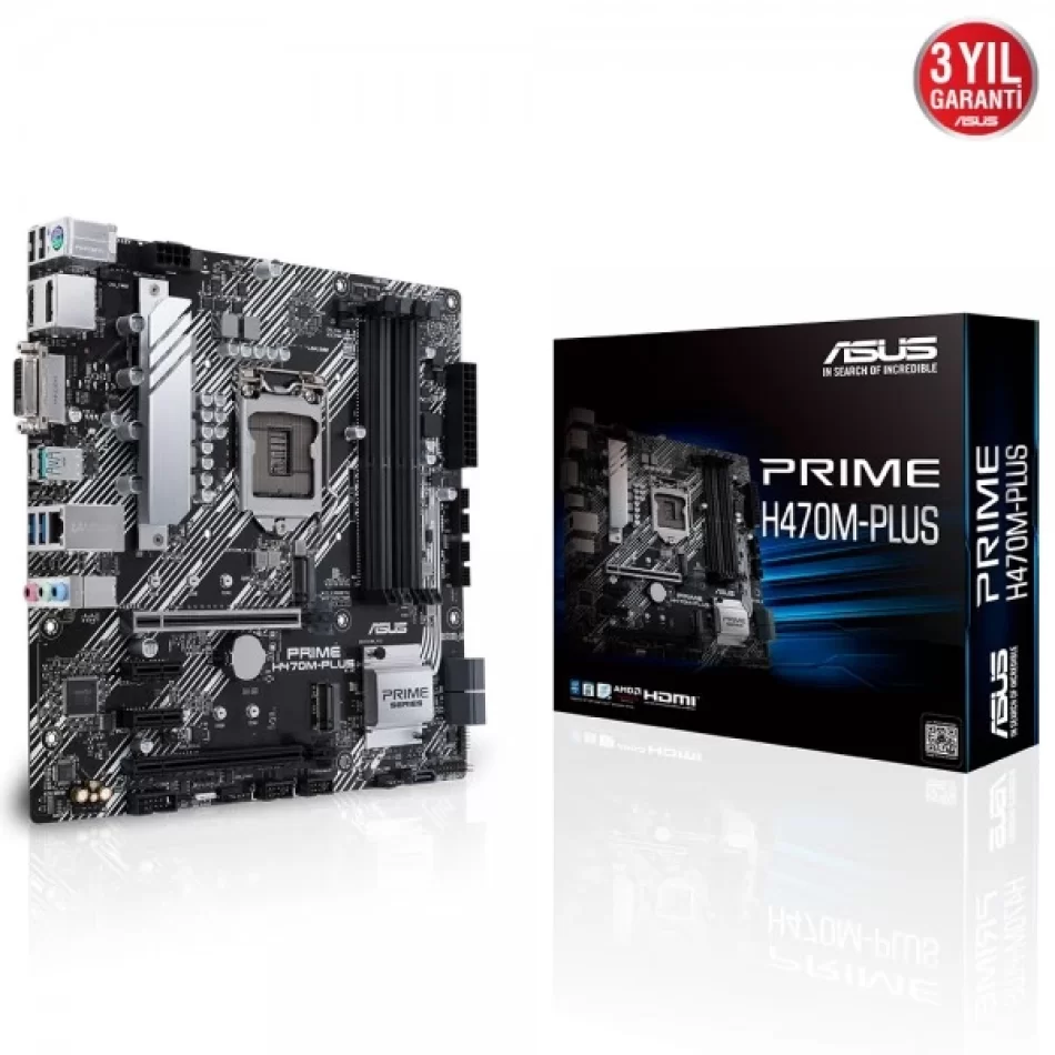 ASUS PRIME H470M-PLUS 2933MHz DDR4 Intel Soket 1200 mATX Anakart