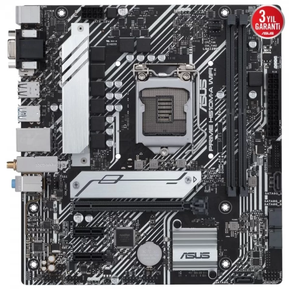 ASUS PRIME H510M-A WIFI 3200MHz(OC) DDR4 Intel Soket 1200 mATX Anakart