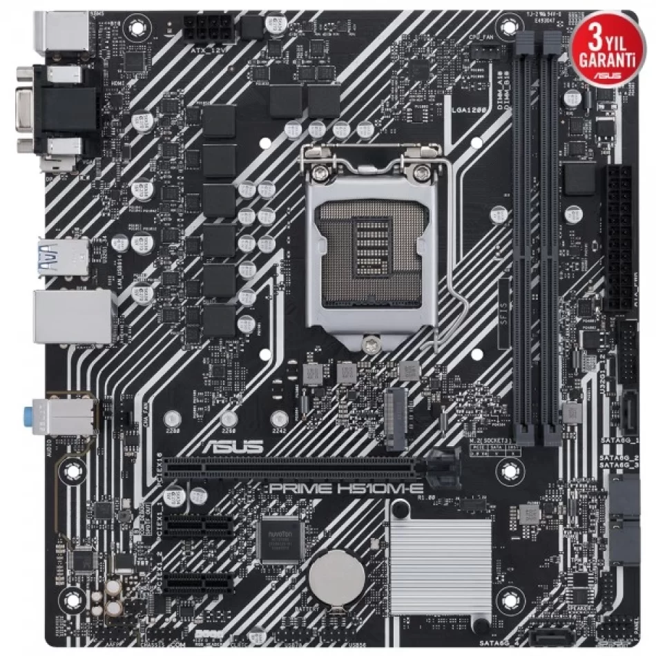 ASUS PRIME H510M-E 3200MHz DDR4 Intel Soket 1200 mATX Anakart