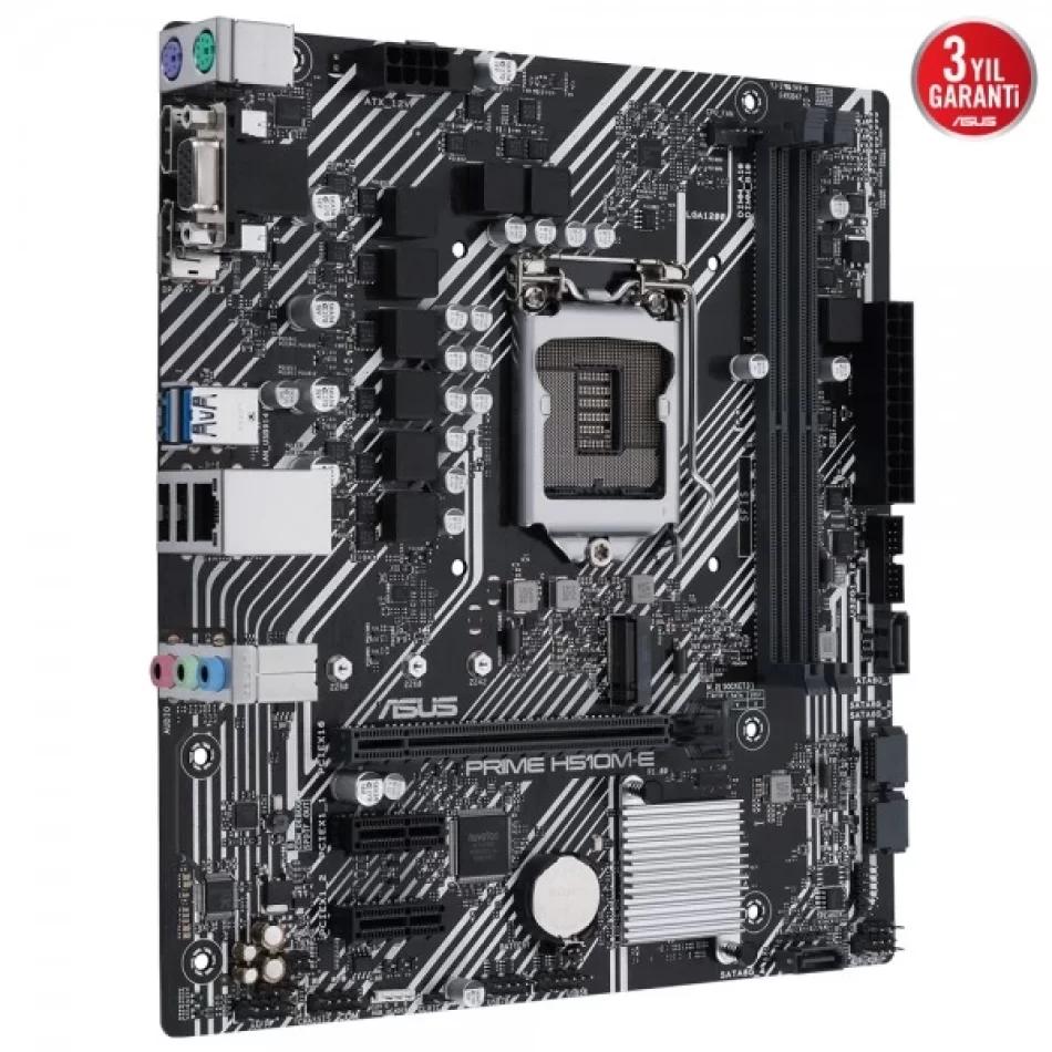 ASUS PRIME H510M-E 3200MHz DDR4 Intel Soket 1200 mATX Anakart