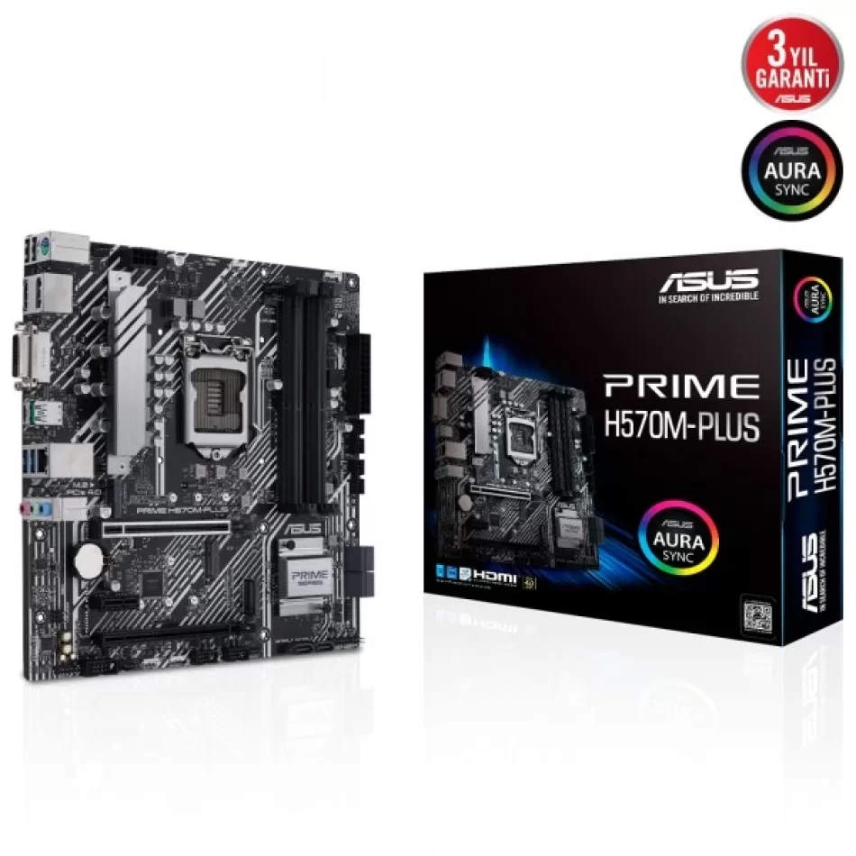 ASUS PRIME H570M-PLUS 4600MHz(OC) DDR4 Intel Soket 1200 mATX Anakart