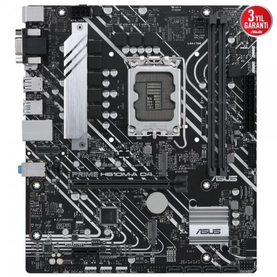 ASUS PRIME H610M-A D4 3200MHz DDR4 Intel Soket 1700 mATX Anakart