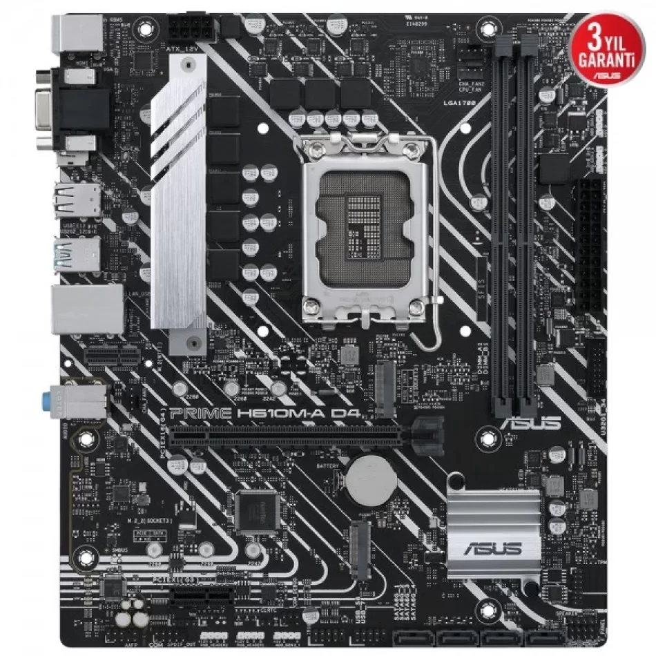 ASUS PRIME H610M-A D4-CSM DDR4 3200MHz Intel Soket 1700 mATX Anakart