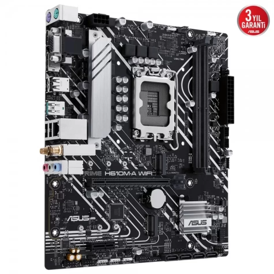 ASUS PRIME H610M-A WIFI 5600MHz DDR5 Intel Soket 1700 mATX Anakart