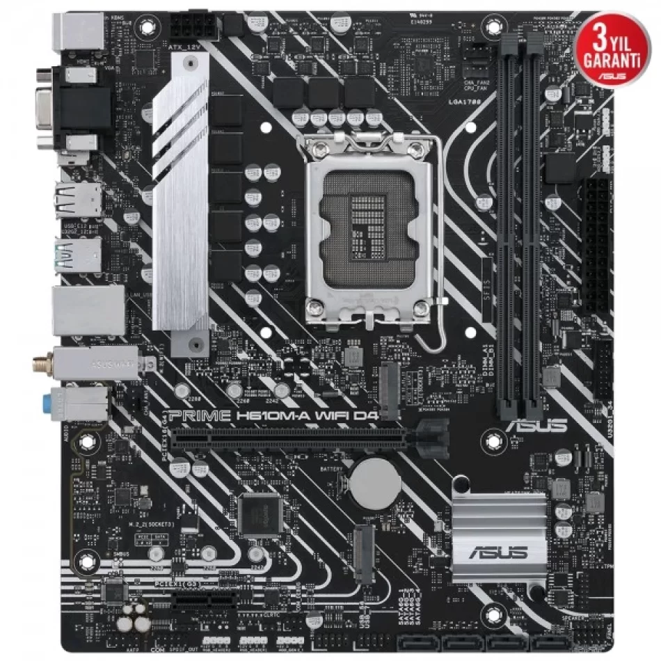 ASUS PRIME H610M-A WIFI D4 3200MHz DDR4 Intel Soket 1700 ATX Anakart