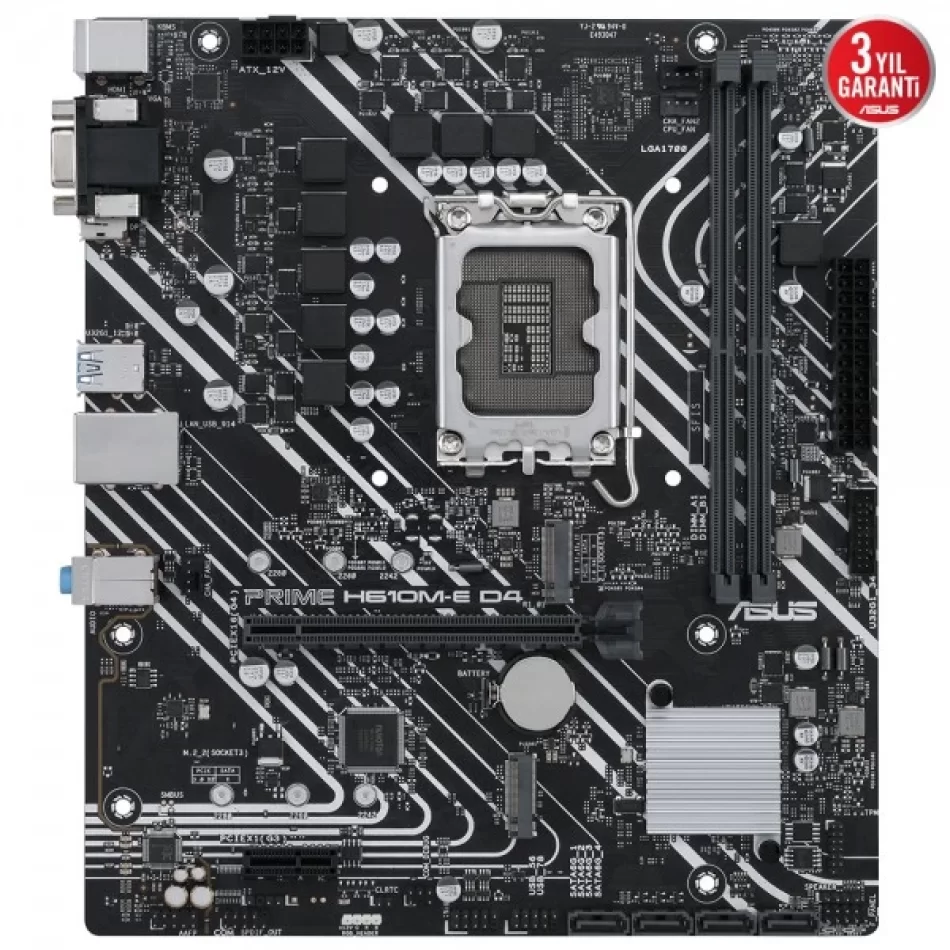 ASUS PRIME H610M-E D4-CSM DDR4 3200MHz Intel Soket 1700 mATX Anakart