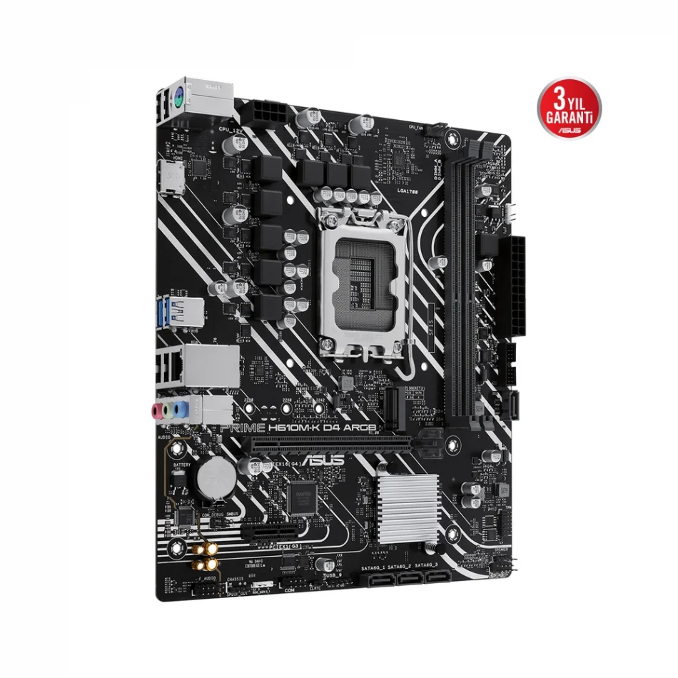 ASUS PRIME H610M-K D4 ARGB DDR4 3200MHz Soket 1700 mATX Anakart