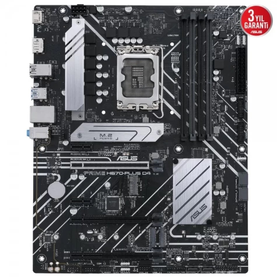 ASUS PRIME H670-PLUS D4 5066MHz(OC) DDR4 Intel Soket 1700 ATX Anakart